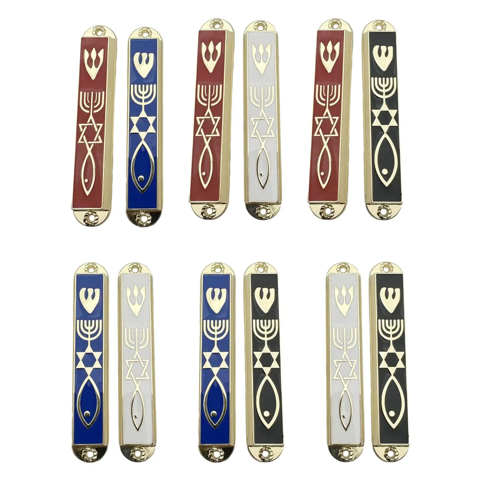 2Pcs Mezuzahs Metal Mezuzah Plaque crafts for Door Messianic Mezuzahs Easy Installation Religious