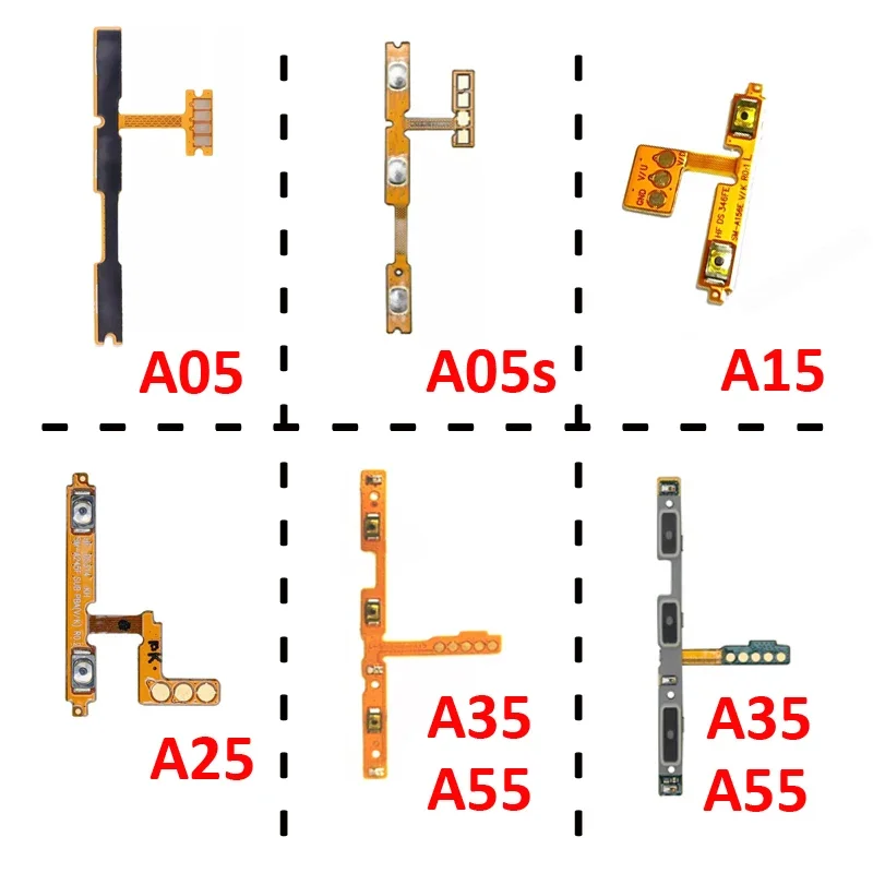 

Pop для Samsung Galaxy A05 A05s A15 A25 A35 A55 5G Телефон Новая кнопка включения и выключения громкости Внутренний гибкий кабель Запасные части