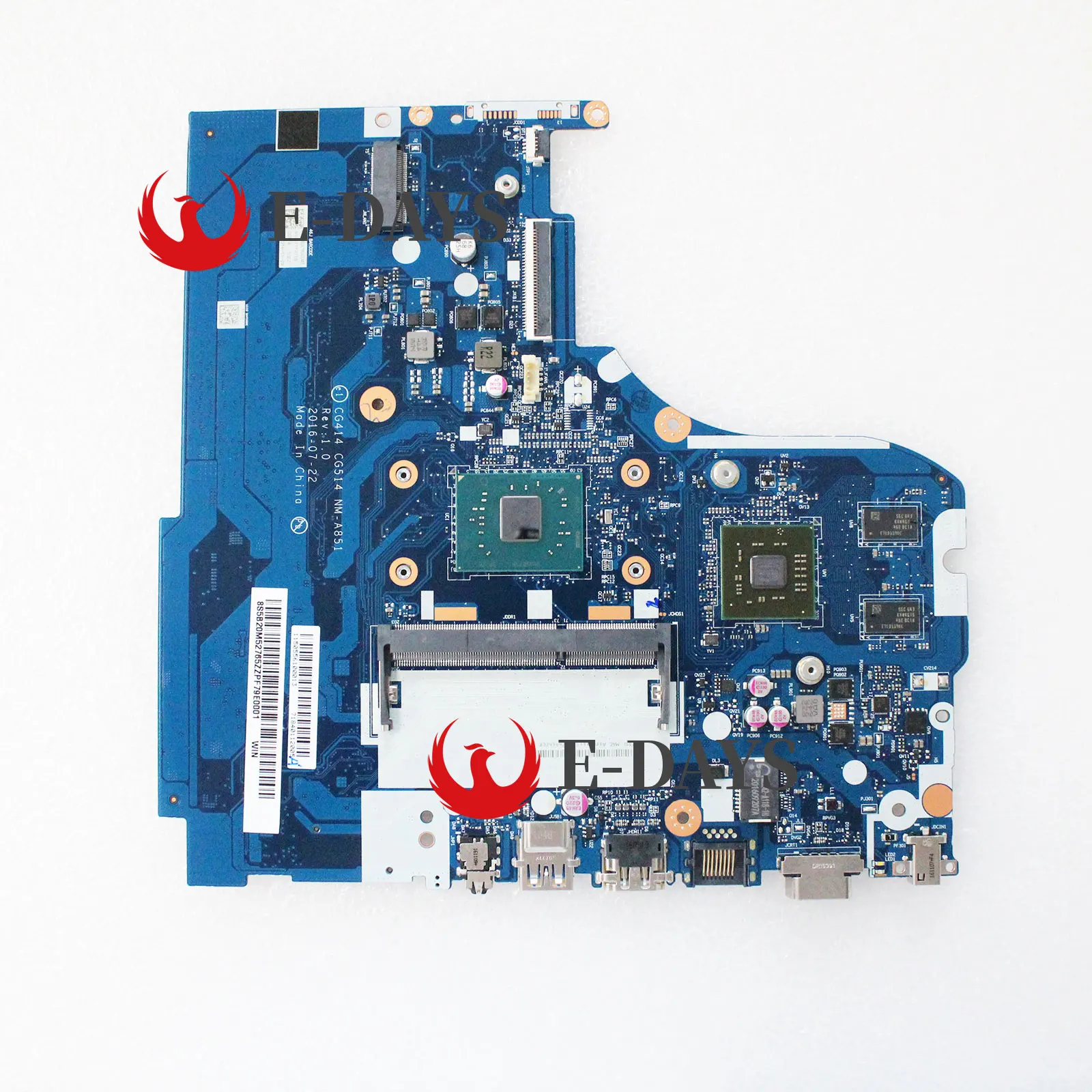 For Lenovo Ideapad 310-15IAP Laptop Motherboard N3350 CG414 CG514 NM-A851 5B20M52760