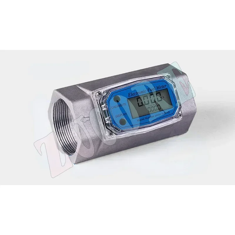 New 1 Inch / 1.5 Inch Turbine Water Flowmeter With Digital LCD Display,Thread Fuel Transfer Meter Diesel Gasoline Water Flow Met