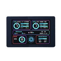 3.5 Inch IPS Display Secondary Screen Mini Monitor Horizontal Vertical 360° Rotation Dual Type-C Ports Computer Case for AIDA64