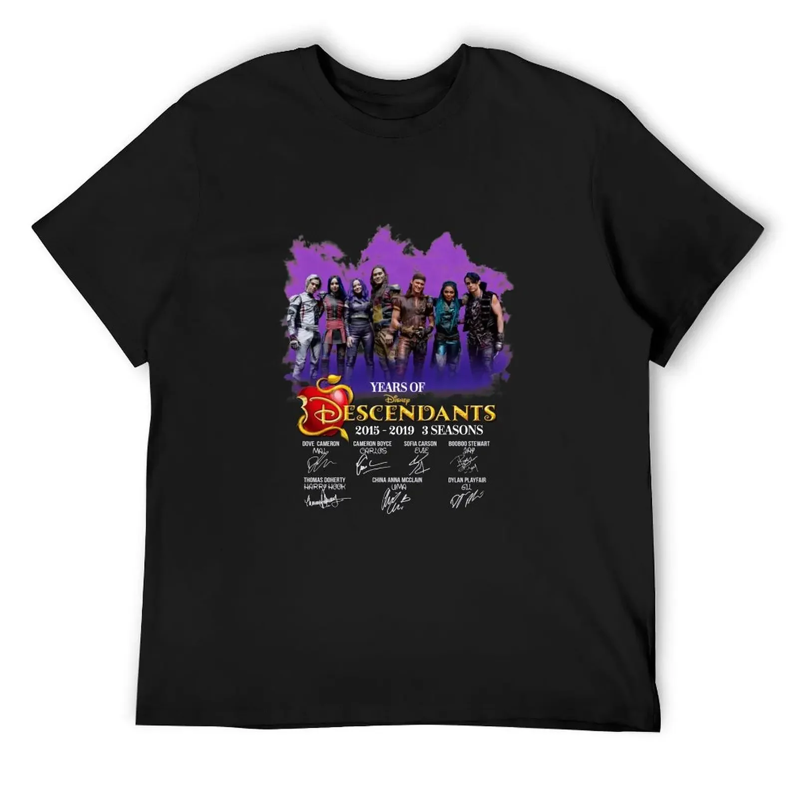 

Years-of-Descendants-Characters-signatures t Shirt T-Shirt summer 2025 vintage heavyweight t shirts for men