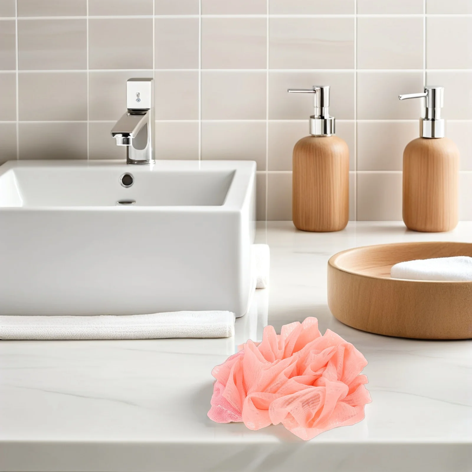 2 قطعة لوف استحمام معلقة شبكة دش الإسفنج لينة ماصة العسل التقشير منظف الجسم سبا حمام دش لوازم #2