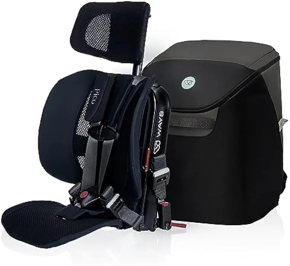 

Travel Car Seat with Premium Carrying Bag- Lightweight, Portable, Foldable - Perfect for Airplanes, Rideshares