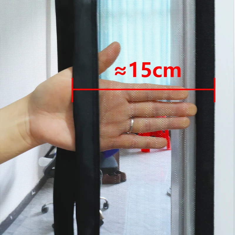 DTGJ Magnetischer Türgitter, schwarzes magnetisches Moskitonetz für Seitentüren, insektensicheres Flug-, Sommer- und Küchennetz für den Innenbereich – Detail 16