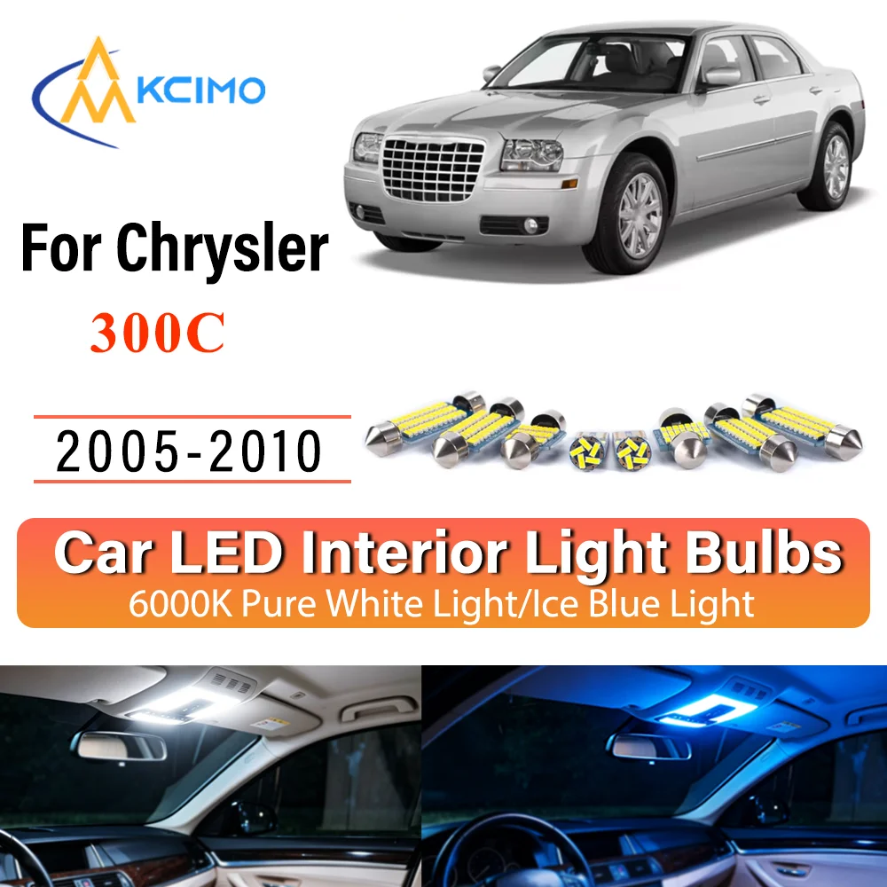 KCIMO Canbus Number Plate Bulb For Chrysler 300C 2005-2010 Premium Reading Interior Error-Free Easy Install LED Bright Lights