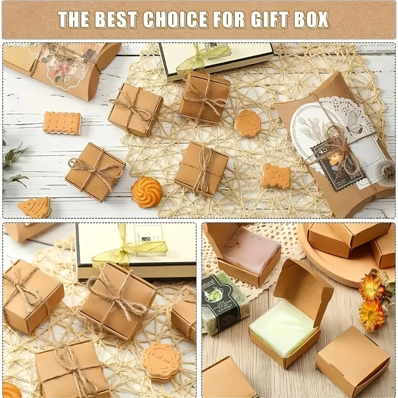10/20pcs Kraft Mini Cardboard Boxes, 2.16