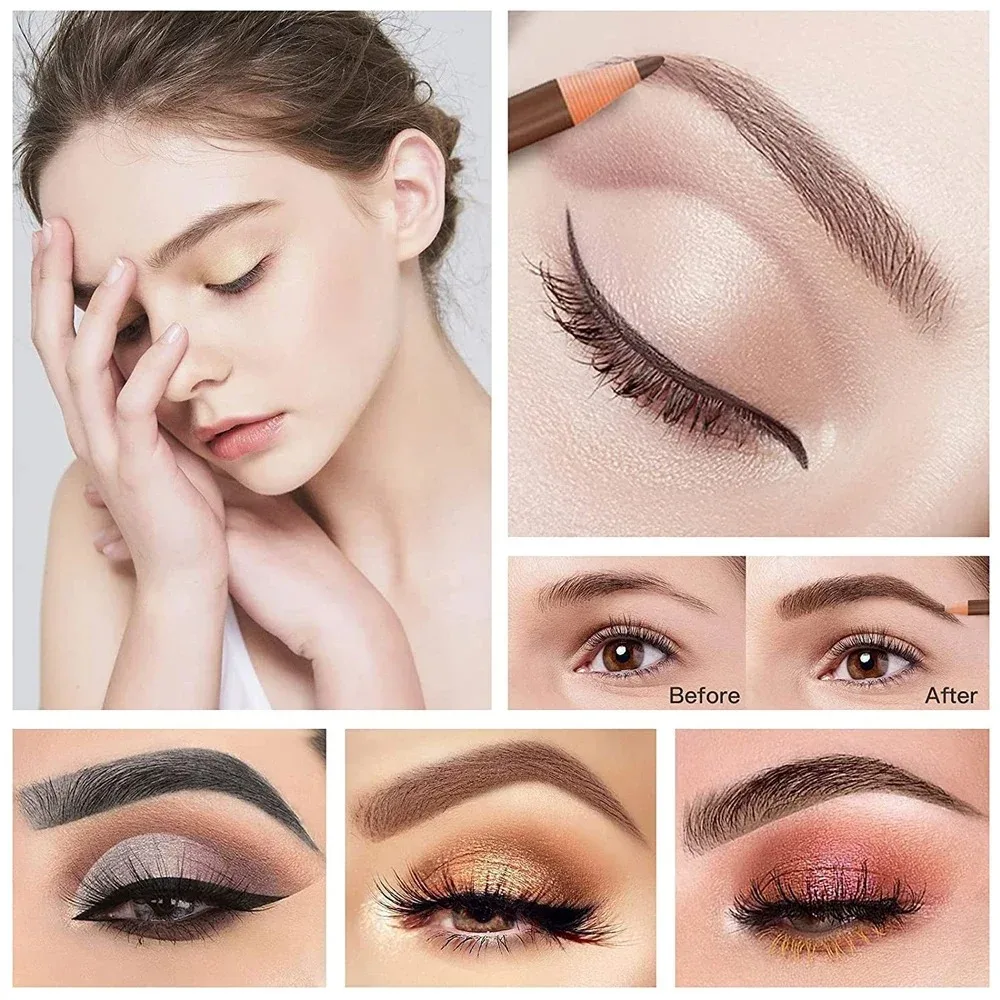 10 Stuks Professionele Microblading Potlood Permanente Wenkbrauw Potlood Tattoo Waterdichte Tint Make-Up Wenkbrauw Penversterkers Cosmetische