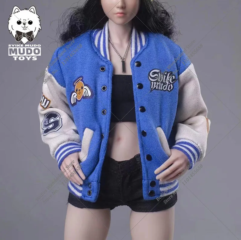 CTC-004 1/6 Fashion Sport Jacket Baseball Jersey Coat Letter Print Cardigan Top Clothes Accessory For 12