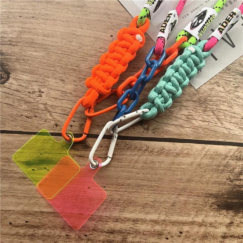 Fluorescent Color Rope for Mobile Wrist Strap Phone Lanyard Smartphone Shoulder Strap Lanyard for Keys Universal Hold