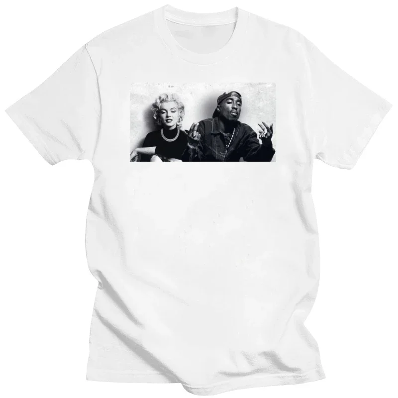 2019 Fashion Legend Marlyn And Tupac Fantasy Poster Men'S Black T-Shirt Size S-3Xl Tees