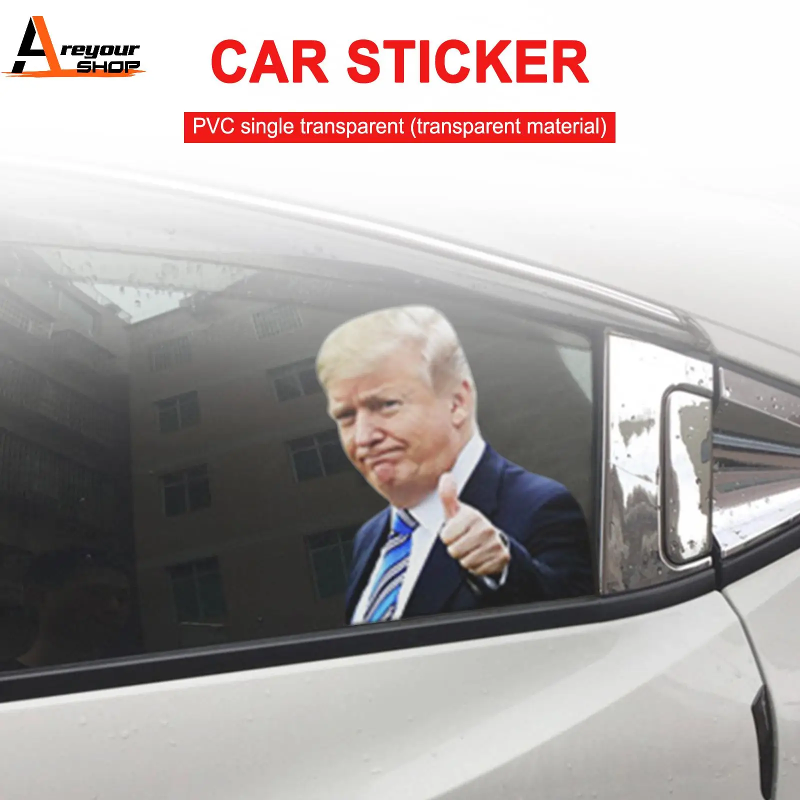 Areyourshop 2020 Car Person Sticker Trump Presidential Election Passenger Side Window Left