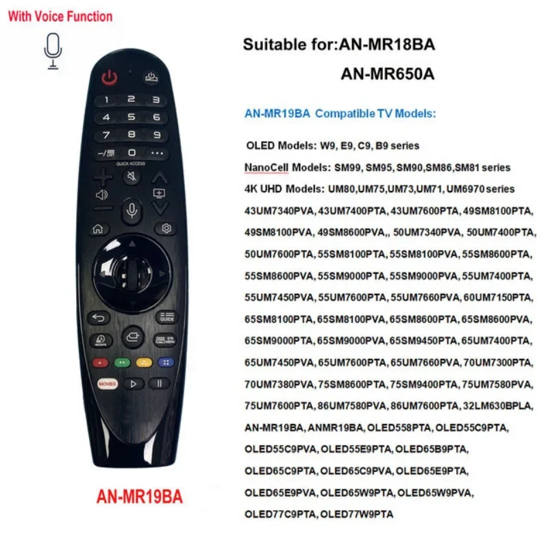 

New Magic Voice Remote Control for SMART LED LCD 4K TV AN-MR600 AN-MR650A AN-MR18BA MR20GA AKB75855501 AN-MR19BA AKB75855503