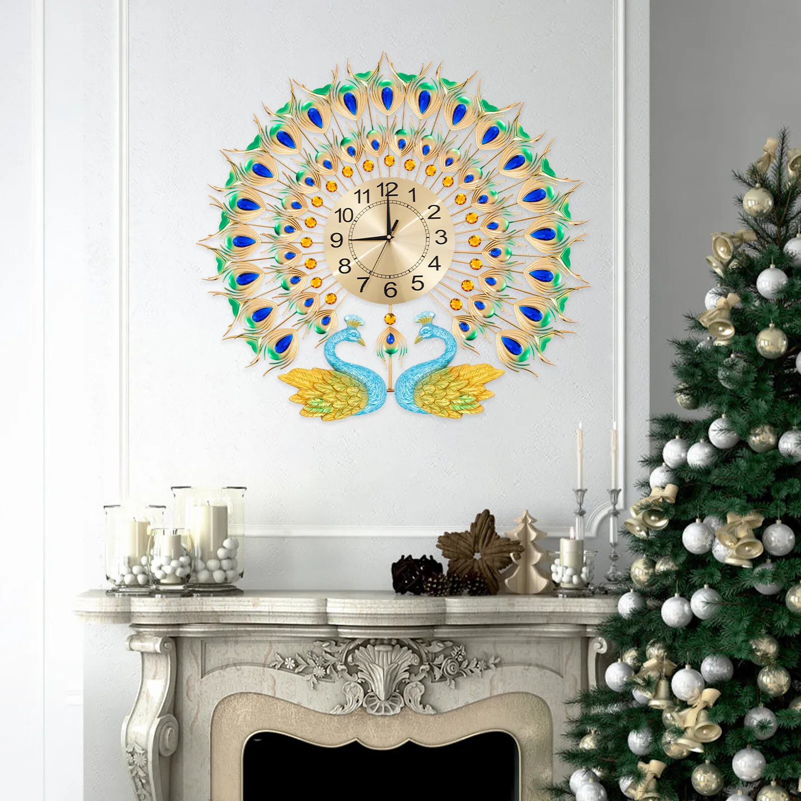 

Large Peacock Wall Clock Modern Decorative Peacock Wall Clocks Home Wall Clock