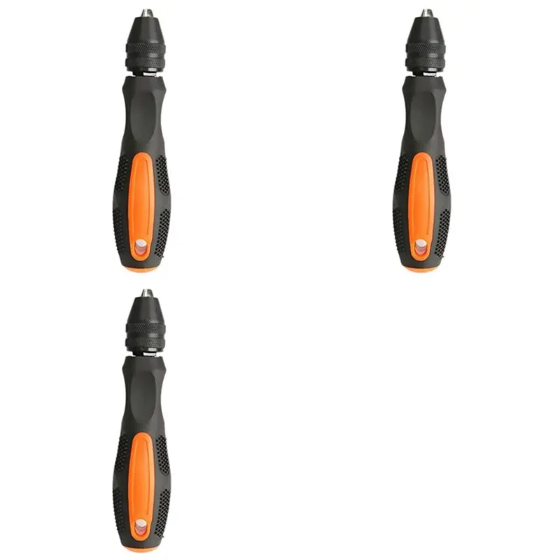 

【PARTY DAY】3 Set 0.5-8Mm Mini Hand Drill With Keyless Chuck Pin Vise Model Hand Drill