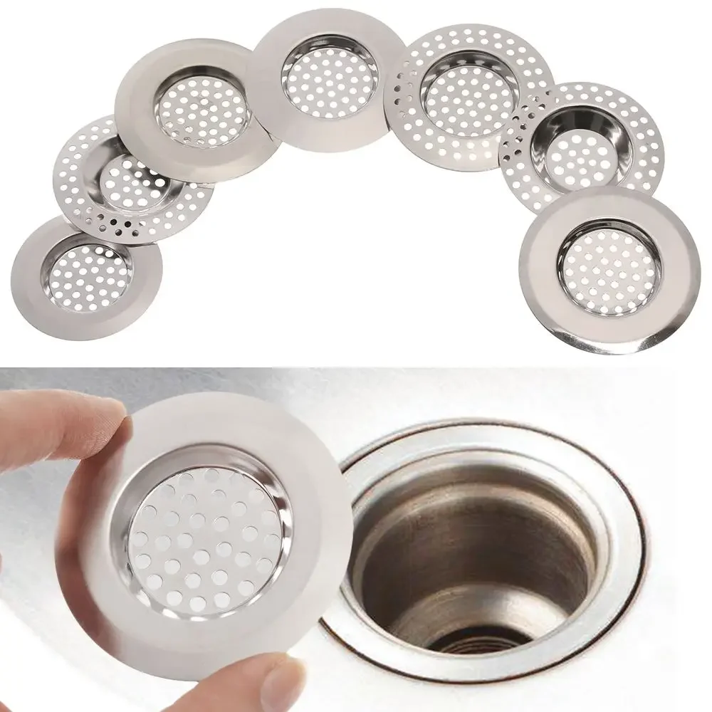 

2Pcs Kitchen Bathroom Stopper Basket Bathtub Hair Clean Up Anti Clog Sink Strainer Mesh Trap Waste Catcher Drain Filter