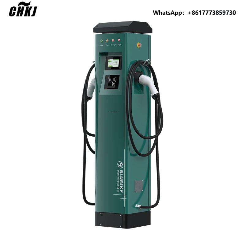 

CHKJ Wholesale Price Evse Electric Vehicle Charging Station Floor-mounted 2*7kw Ev Charger Car Charger Station Ev Charger