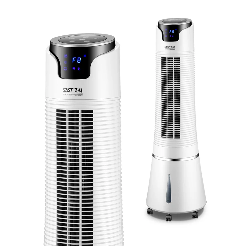AC110-240V 50-60Hz 60W ไฟฟ้า Tower Fan Mist พัดลมจับเวลาแบบพกพา Air พัดลมทำความเย็น Bladeless air Cooler 3L ถัง