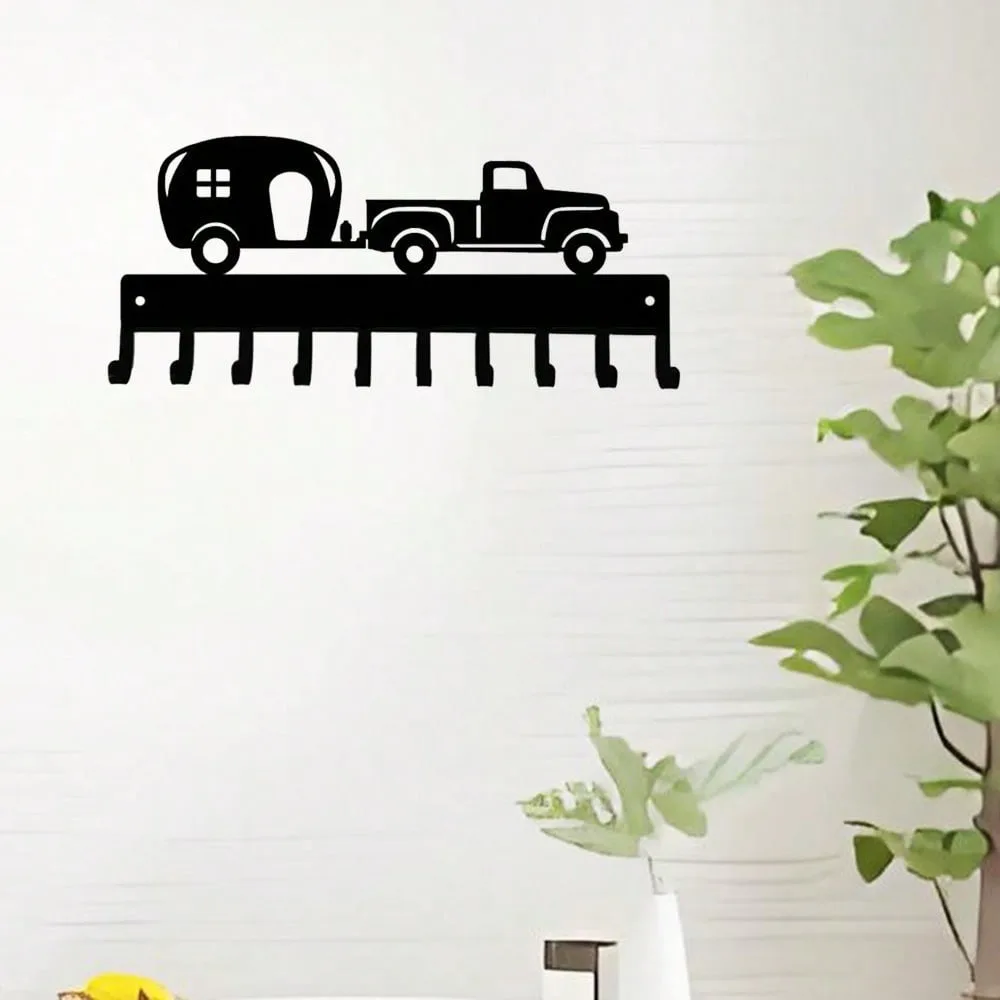 

Elegant Black Metal Wall Hook Multipurpose Storage Organizer for Bedroom Kitchen Bathroom