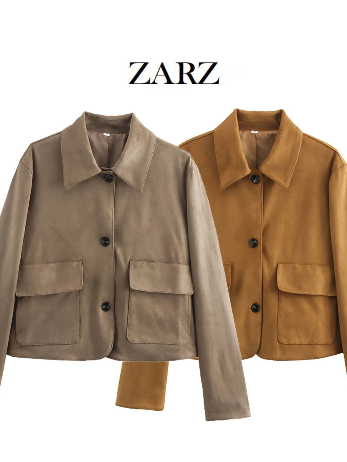 

Faionable 2-Color Suede Jaet Casual New Women's Wear Versatile Polyester Fabric Ladies' Outerwear for Summer Season