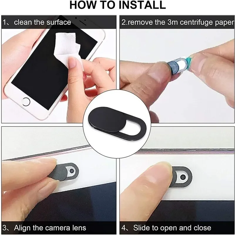 

Webcam Cover Shutter Magnet Slider Plastic Camera Cover for iPad Tablet Web Laptop Pc Camera Mobile Phone Lenses Privacy Sticker