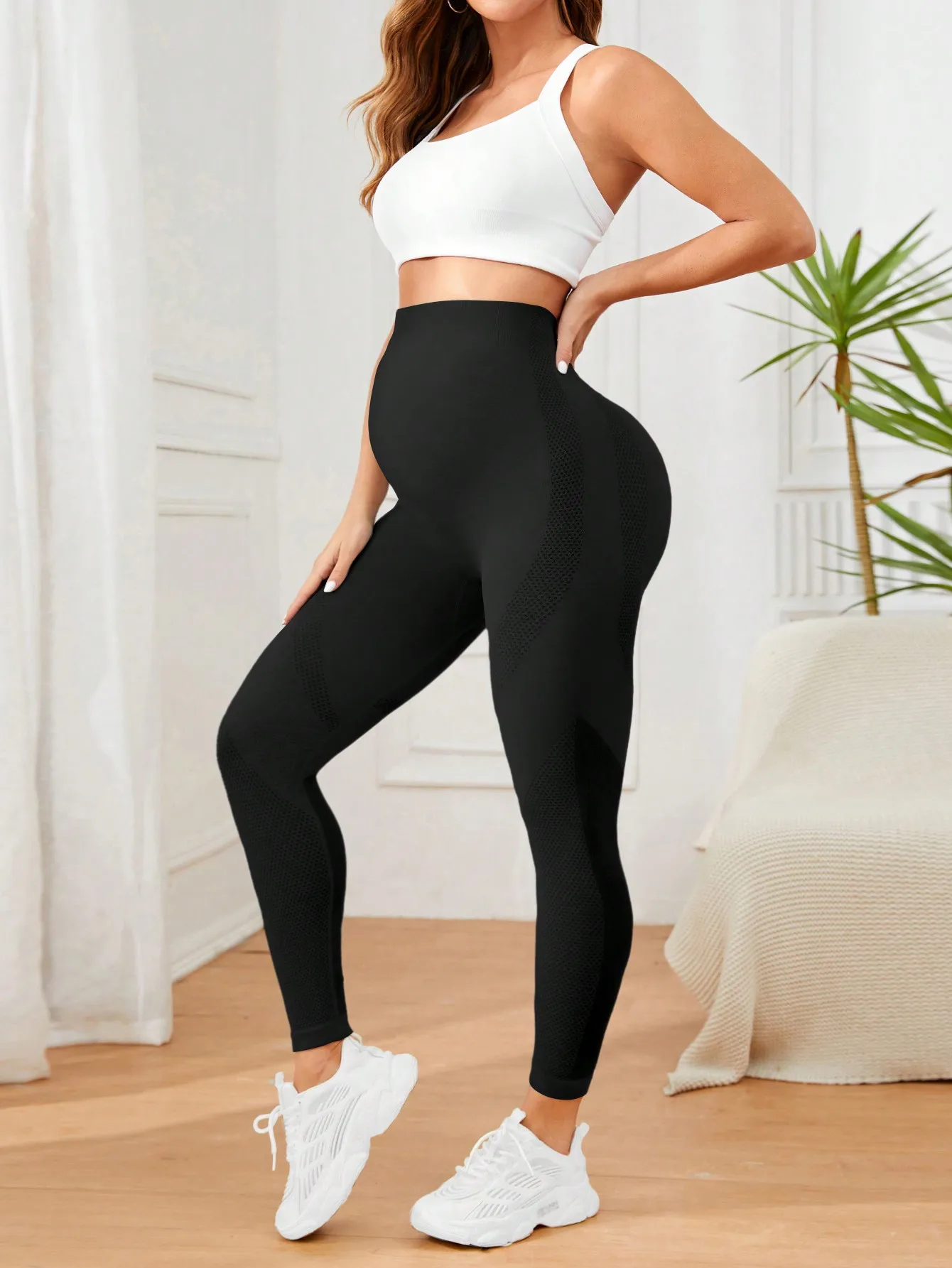 Women's Seamless Leggings - Tummy Control Gym Sports Yoga Pant with 4-Way Stretch Squat-Proof & Tummy Control Activewear Autumn