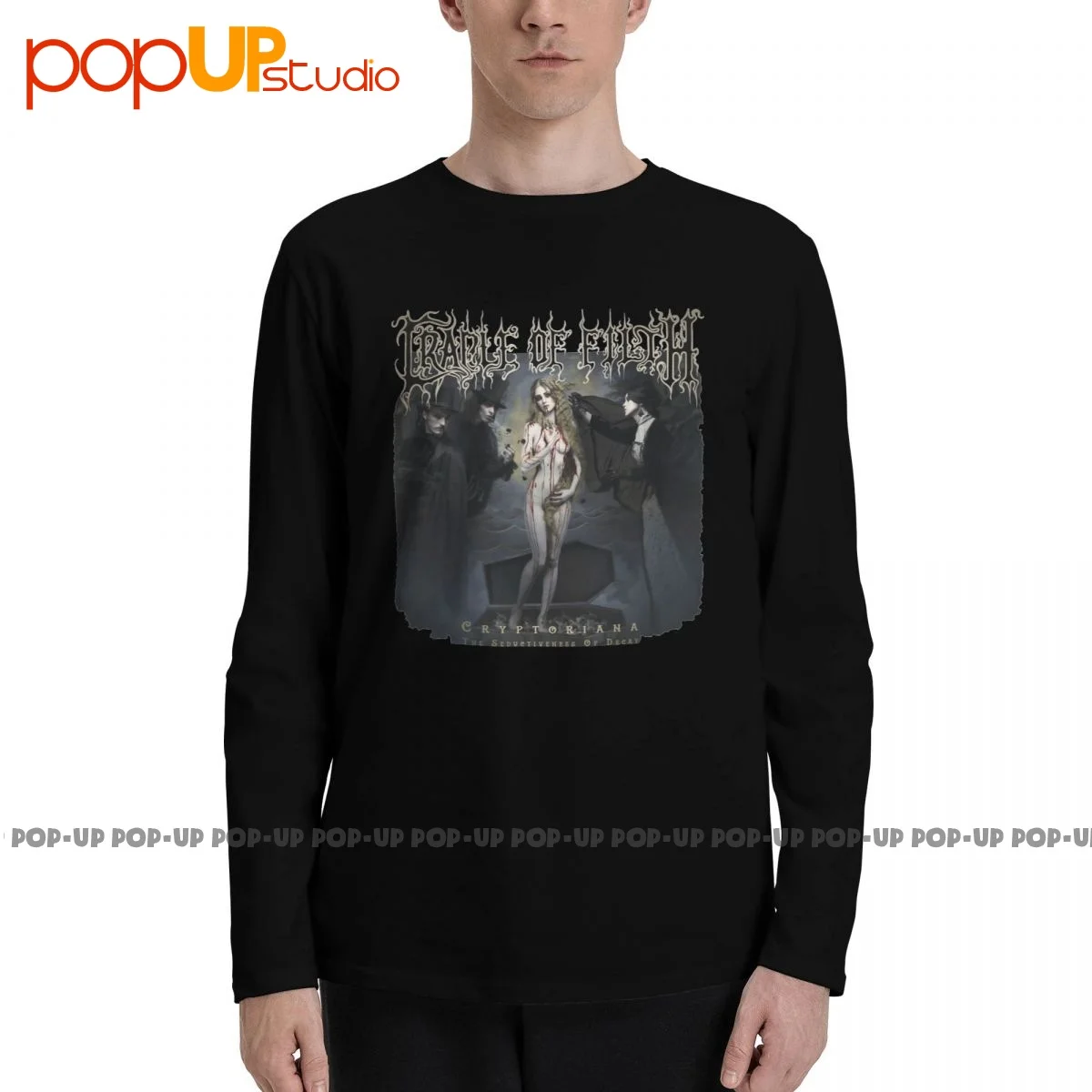 Cradle Of Filth Metal Band Cryptoriana The Seductiveness Of Decay Long Sleeve T-Shirts T-shirt Tee Vtg Streetwear