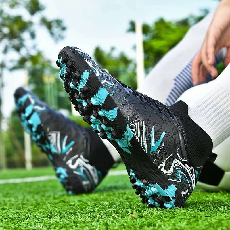 Neue Herren-Fußballschuhe für Rasen, Ultraleichte Sport-Indoor-FG-Turf-Futsal-Erwachsenen-Fußballstiefel, Rutschfeste Komfortable Stollenschuhe – Detail 22