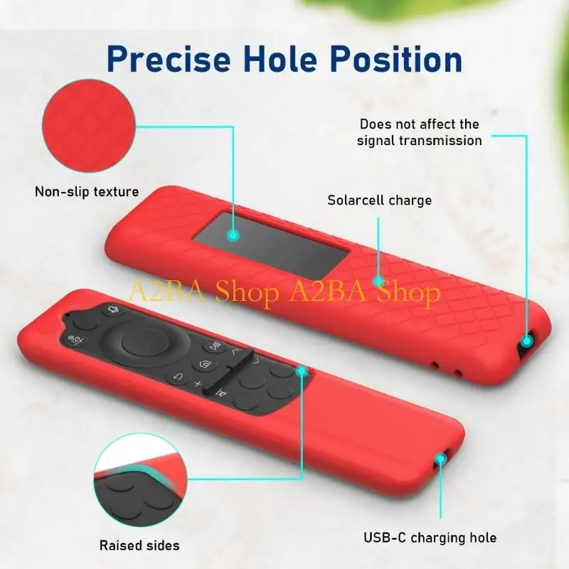 A2BA Lightweight Remote Protector Silicone Case for BN5901432A/BN5901480L Waterproof Button Wear Resistance Daily Use