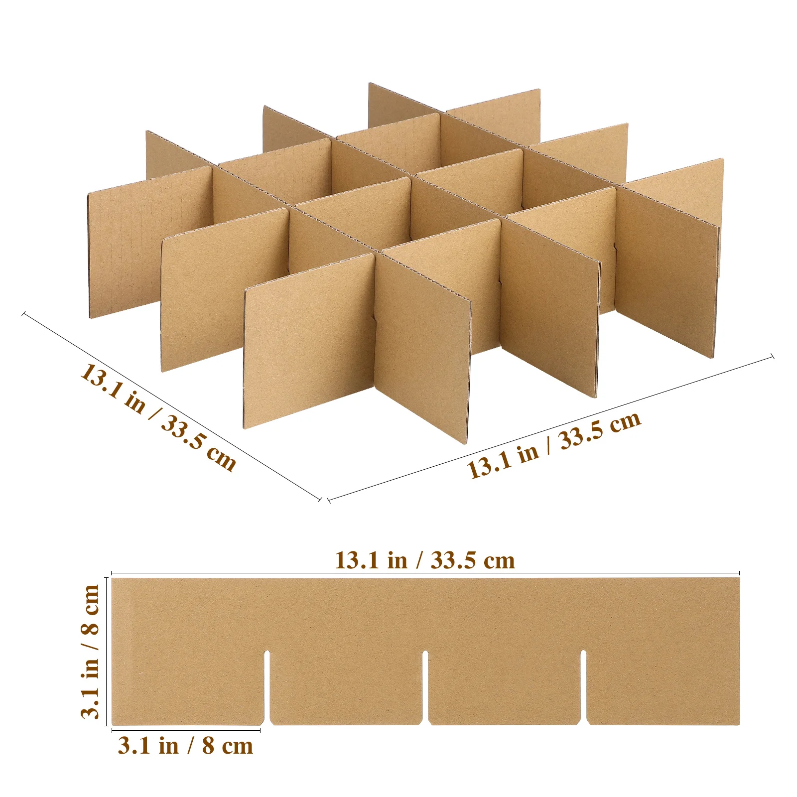 1Set Cardboard Boxes Divider Kit for Moving and Packing Strong Divider Inserts Prevent Damage to Glass Plates during Transit