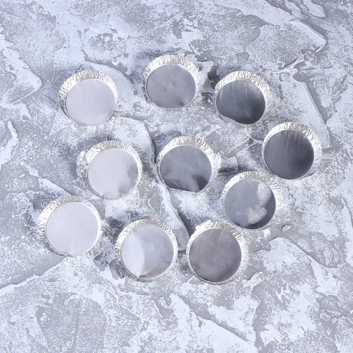 

10pcs Aluminum Foil Small Boats Disposable Weighing Plates For Laboratory Evaporating Sample Holders Weighing Dish