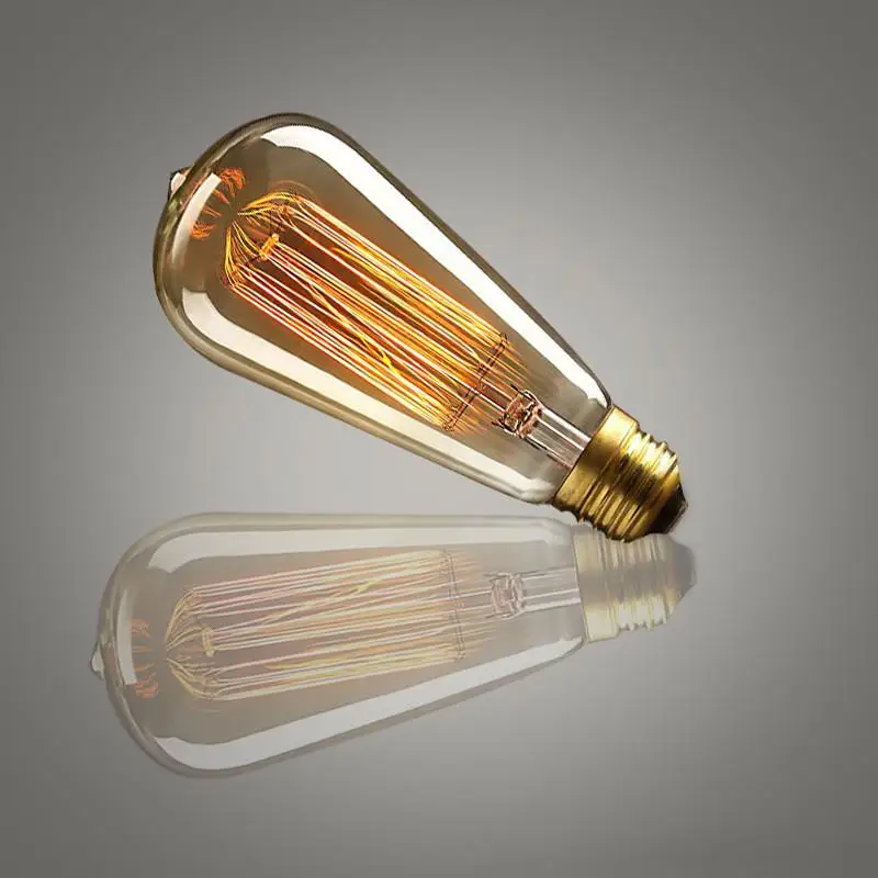 40w vintage edison lamp e27 st64 kroonluchter hanglampen 220-240v retro led lamp warm wit lamp licht