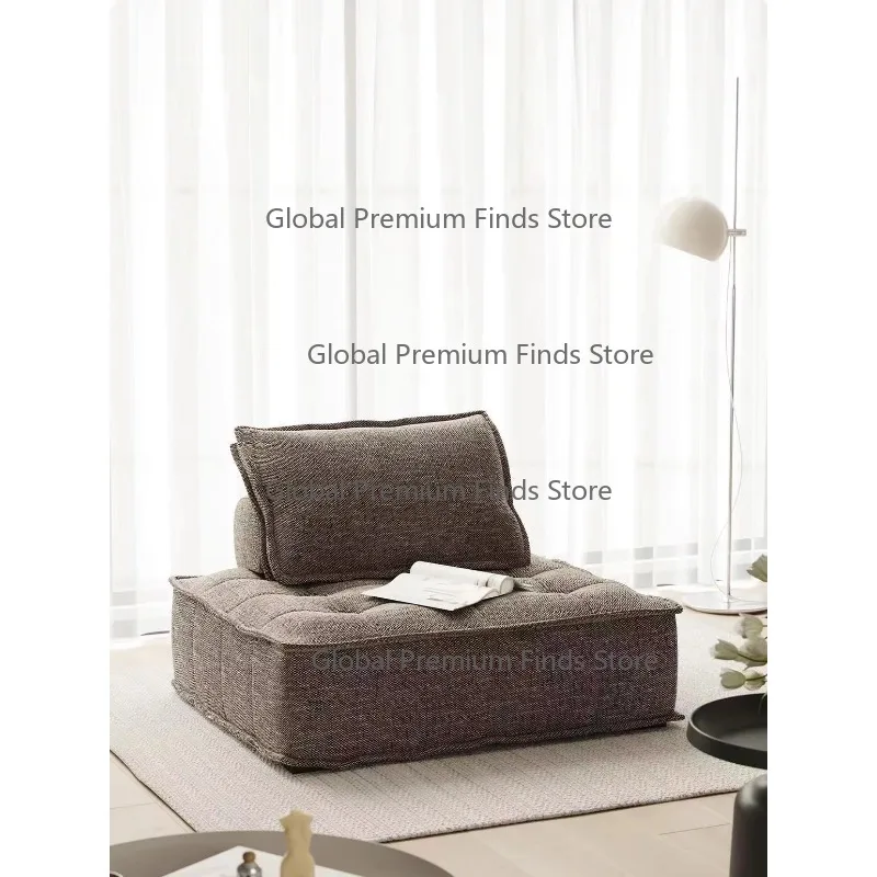 Minimalist Single Square Sofa Random Combination Vacuum Compressing Sponge Velvet Cloth Modular Sectional Apartment