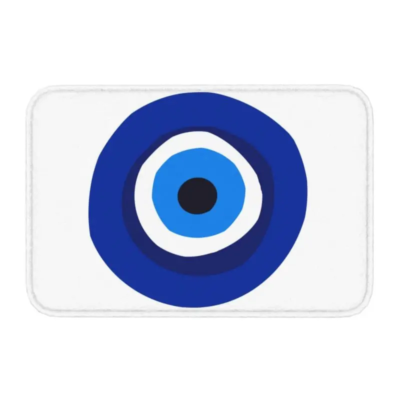 Custom Greek Turkish Evil Eye Doormat Mat Anti-Slip Mediterranean Style Kitchen Bathroom Living Room Rug Carpet 40*60cm