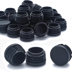 5//50PCS Black Round Plastic Blanking End Cap Tube Pipe Inserts Plug Bung Insert Stopper For Chair Leg Pipe tapon tubo