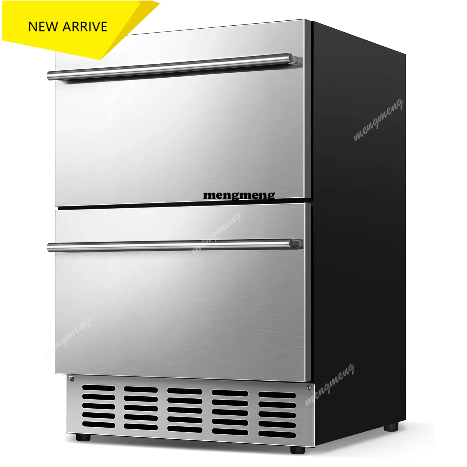 Outdoor Refrigerator for Patio, Outdoor Drawer Fridge, 24 Inch Undercounter Refrigerators with Wheels, 120 Cans Beverage Fridge