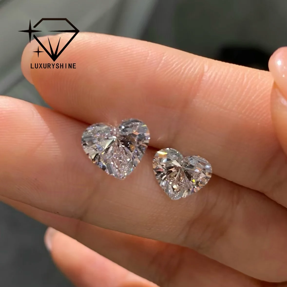 LuxuryShine VS1 Lab Grown Diamond Heart Cut 1-5CT D-F Color With IGI Certificate Real Diamond Loose Diamond custom Jewelry