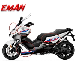 Akcesoria motocyklowe pedał zmodyfikowane naklejki naklejka na całe ciało dekoracyjne pasuje do BMW C650 Sport C 650 2019 folia odblaskowa