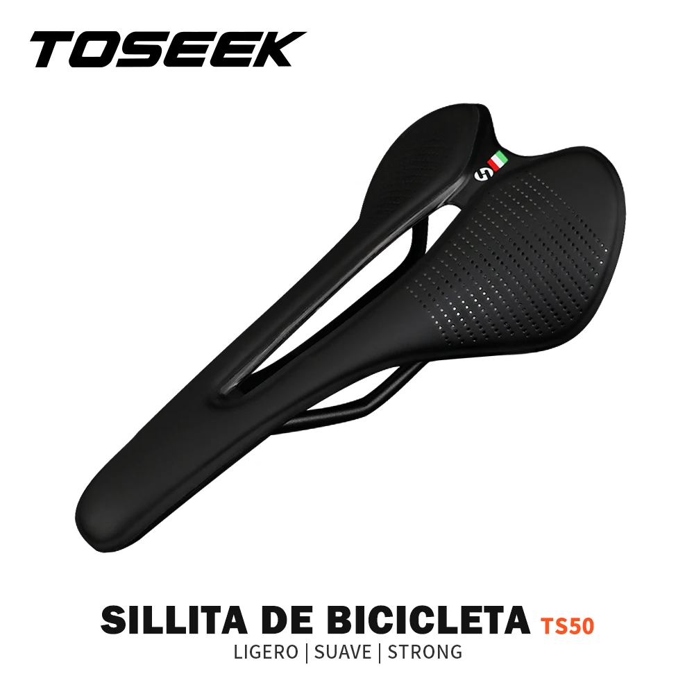 TOSEEK-cojín de asiento cómodo, ultraligero, transpirable, sillín estrecho y pequeño, recomendado para mujeres, componentes de piezas de sillín de bicicleta