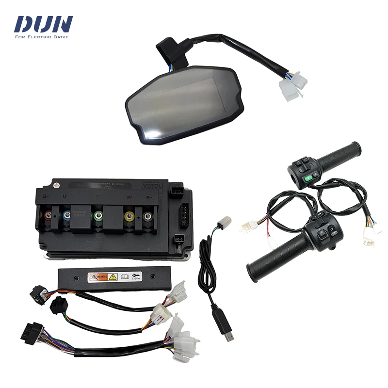 

VOTOL EM100 100A Peak 330A Brushless DC Controller with DKD Display and T08 Throttle Match 4000W Motor Power