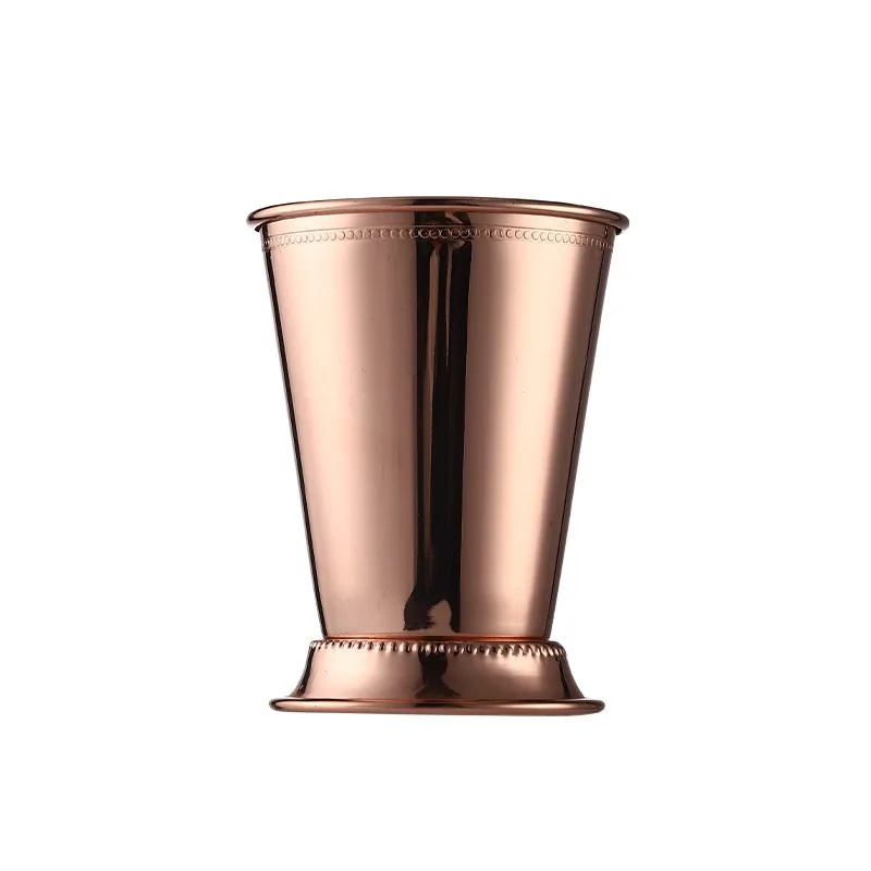 JUSTINLAU 350ml Mint Julep Cup Stainless Steel Cocktail Cup Rolled‑rim Mojito Metal Cup for Cocktails and Whiskey Mixed Drinks view 6
