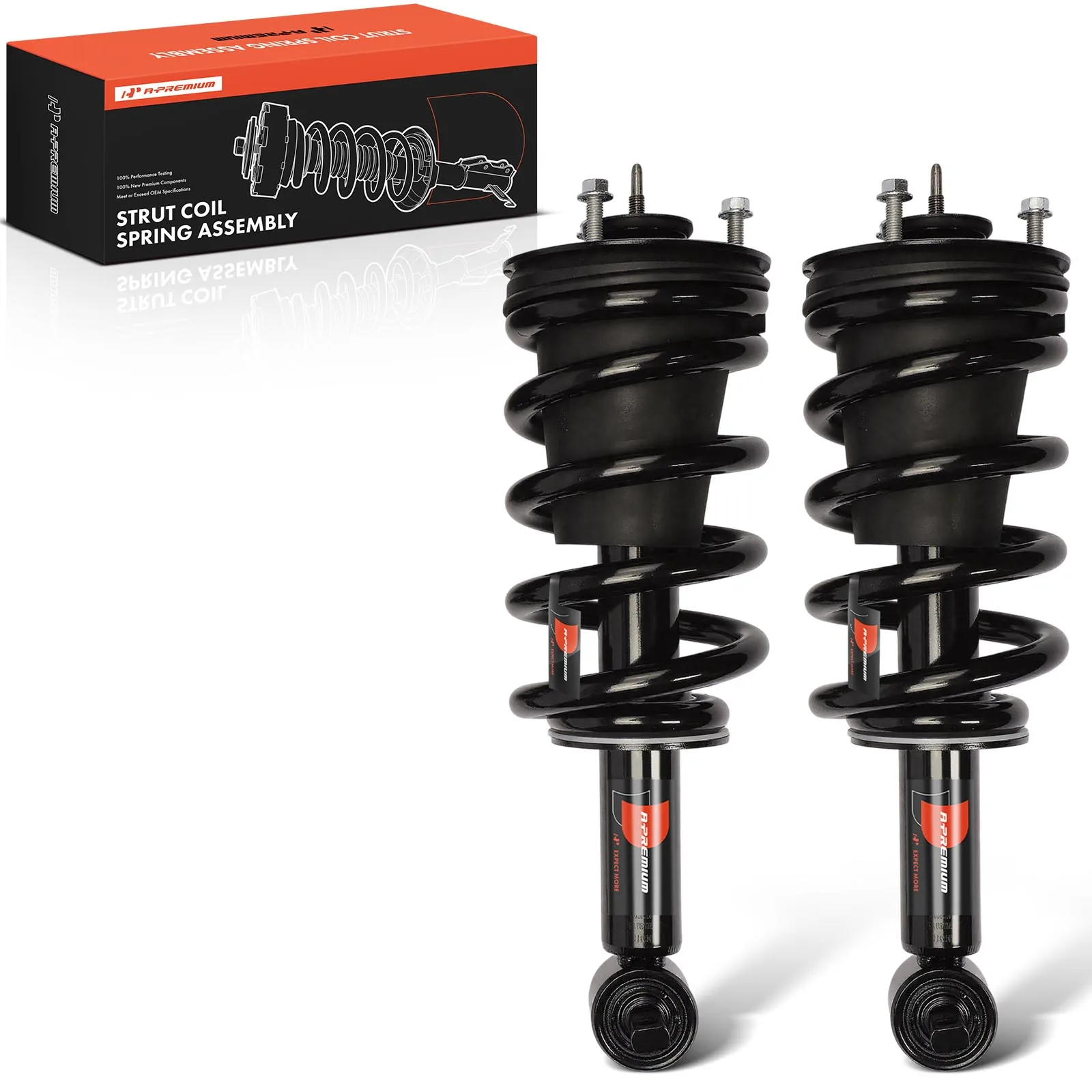 A-Premium Pair Front Complete Strut & Coil Spring Assy for Chevrolet Silverado 1500 2014-2018 GMC Sierra 1500 2014-2018