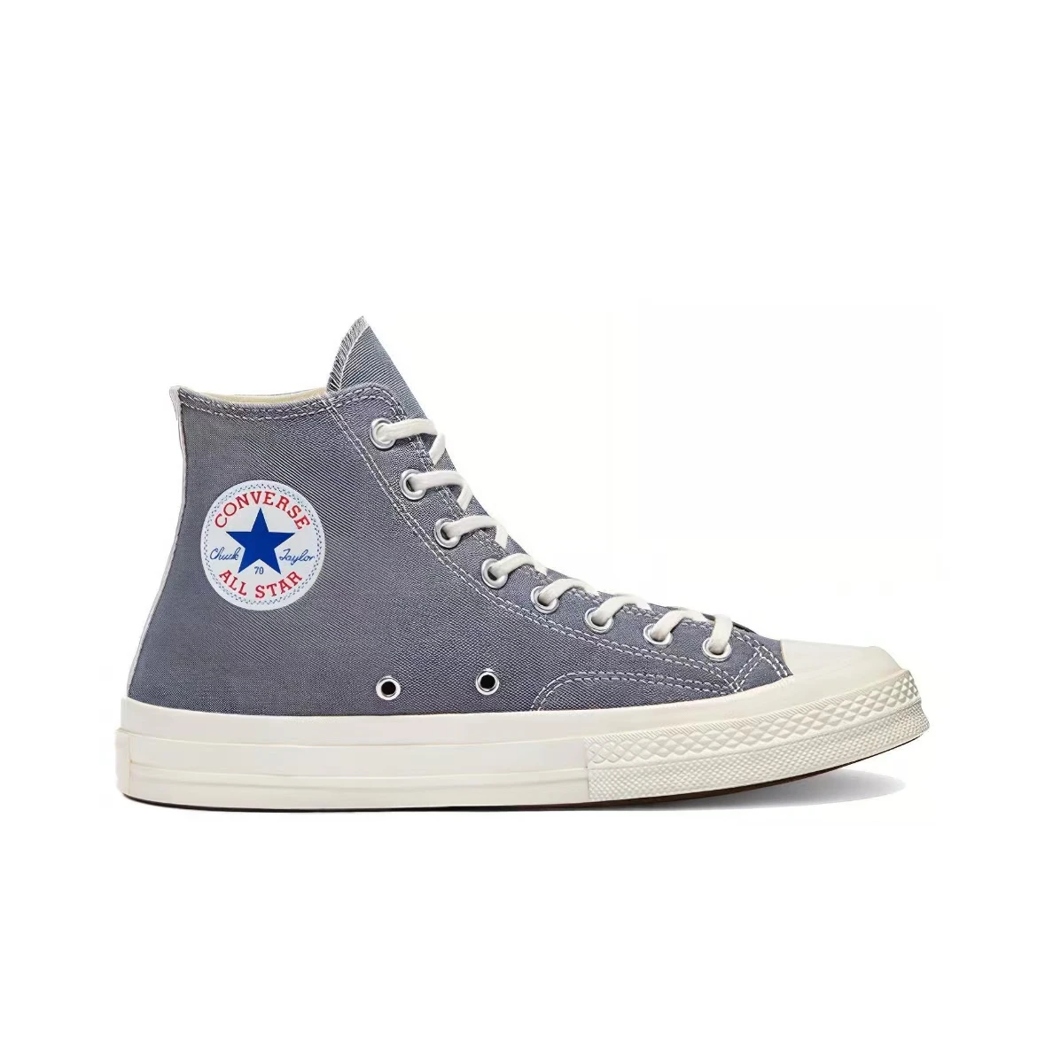 Converse 1970s Chuck Taylor All Star Hi X CDG Men and Women Skateboarding Shoes High-top Outdoor Sneaker Grey