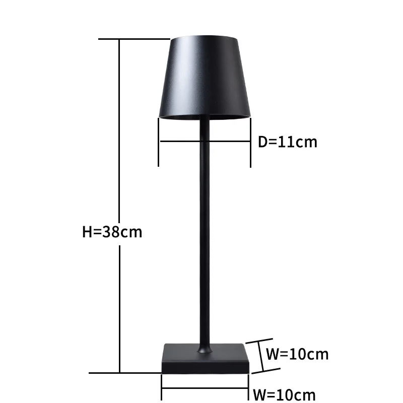 

Modern Dimmable Hotel Restaurant Portable LED Touch Lamp USB Rechargeable Reading Bedside Bedroom Lighting Night Table Lamp