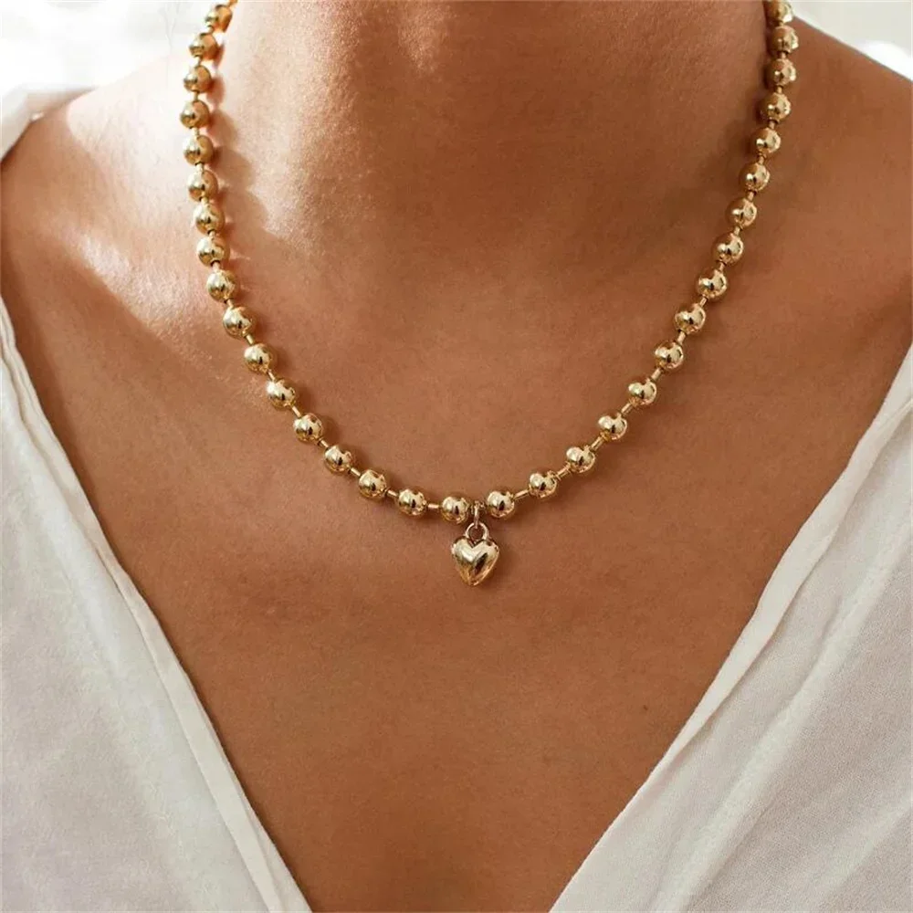 New Vintage Metal Geometric Chain Necklace For Women Female Fashion Punk Multilevel Hip Hop Gold-plate Jewelry Gift Wholesale