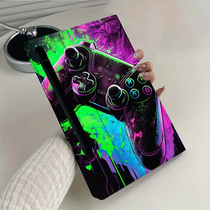 وحدة تحكم ألعاب عصرية رائعة لهاتف سامسونج جالاكسي تاب S9 S10 S6 S7 S8 FE Plus Lite بوصة غطاء قابل للطي حافظة لوحية