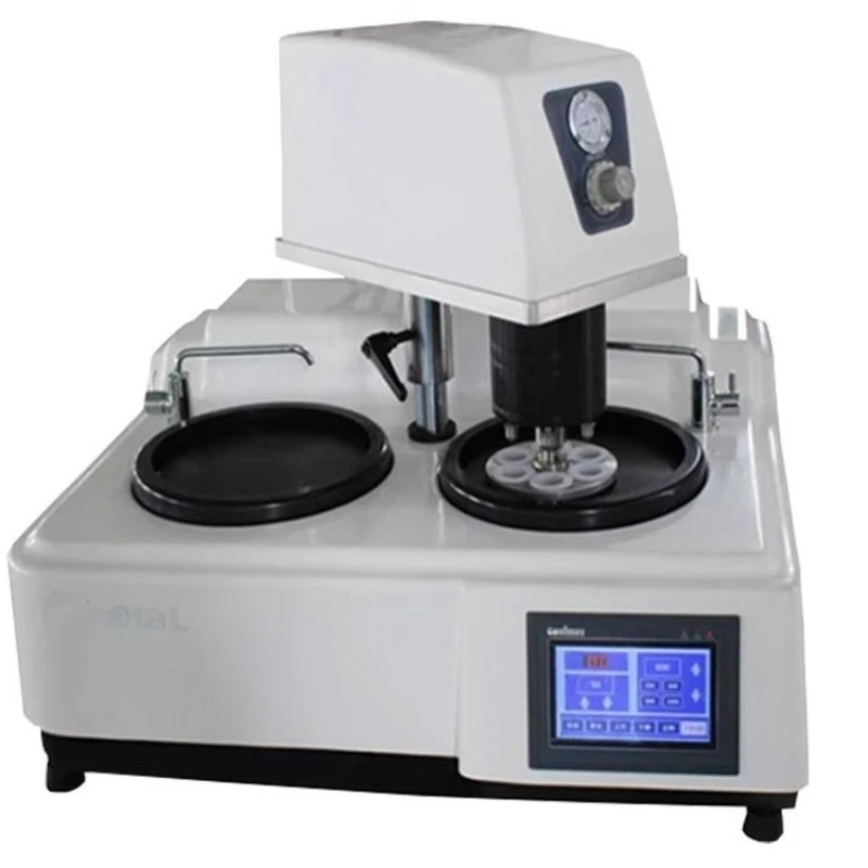 Automatic metallographic sample grinding and polishing machine Double disc high-speed frequency conversion clamping
