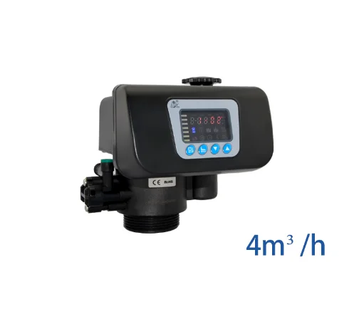 1'' F63B1 Black Ceramic Disk LED Automatic Water Softener Valve with Time Type Control Black