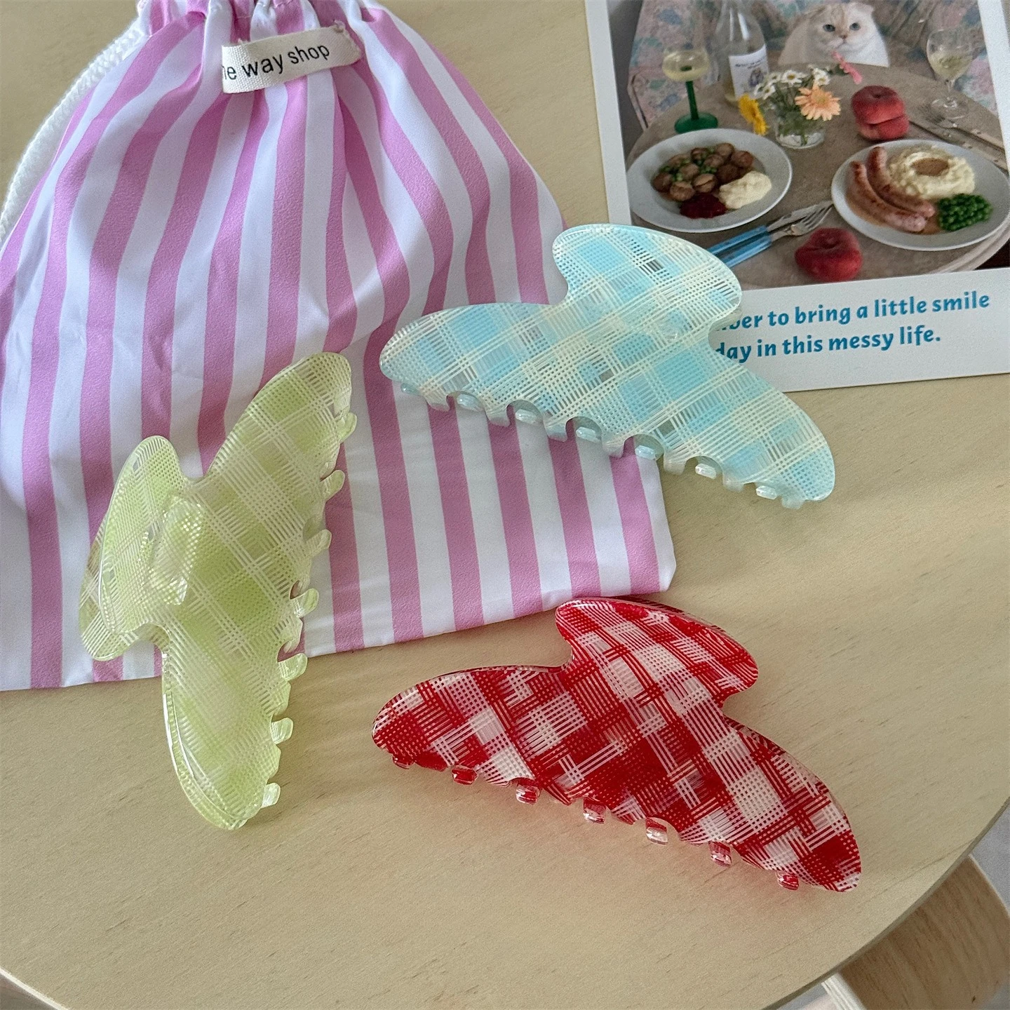 DS الكلاسيكية الرجعية منقوشة سلسلة مشبك شعر كبير الاكريليك مخلب كليب الخريف الشتاء مقاطع الشعر INS إكسسوارات الشعر للنساء الفتيات