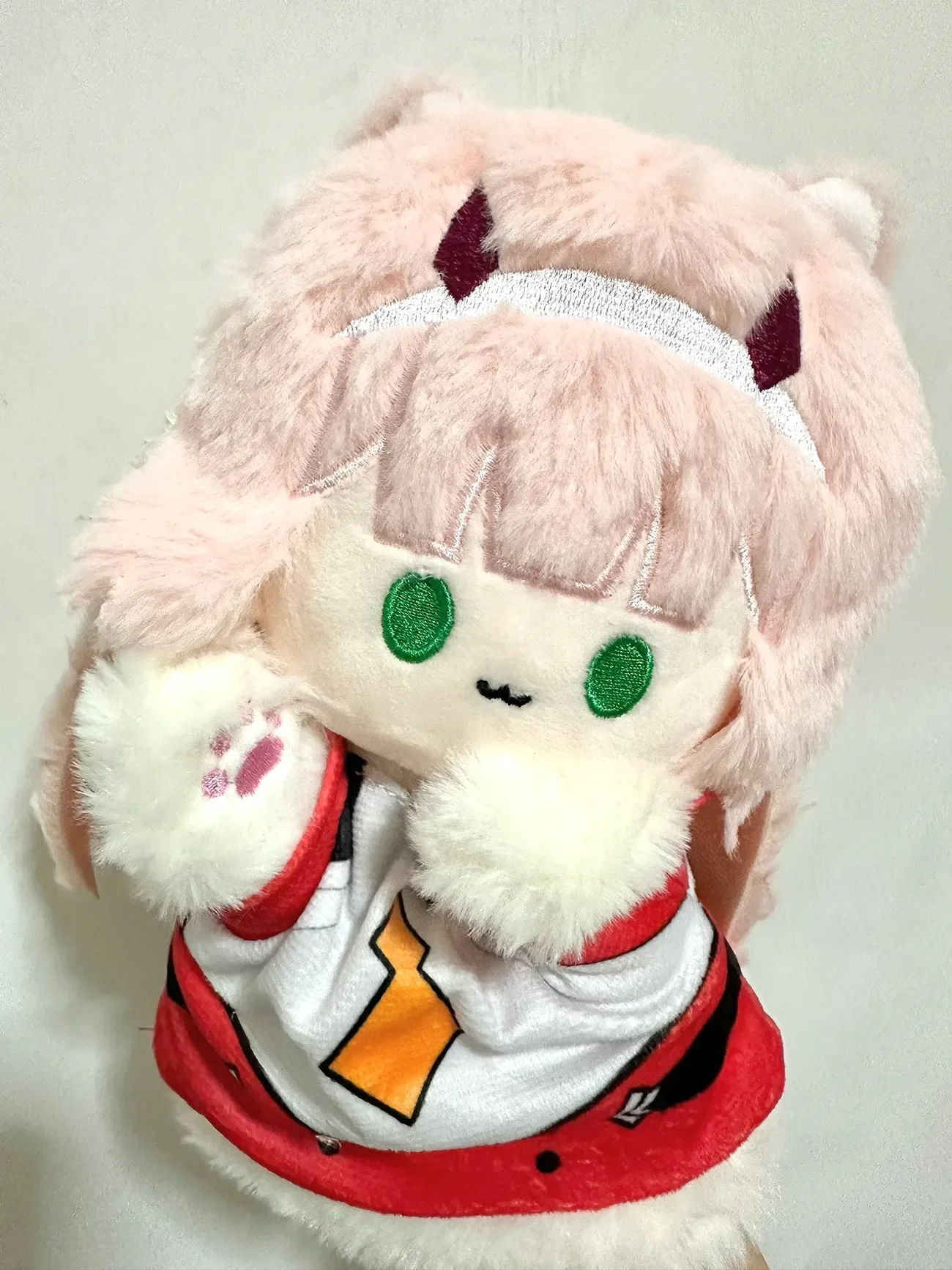 30cm Anime Gmae Adorable Zero Two Cosplay Soft Hand Puppets Plush Cotton Doll Figures Toy Cute Gift